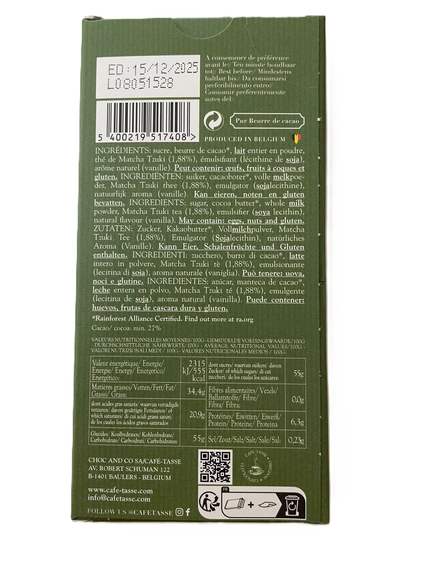 Epicerie & thé | Chocolat blanc au thé