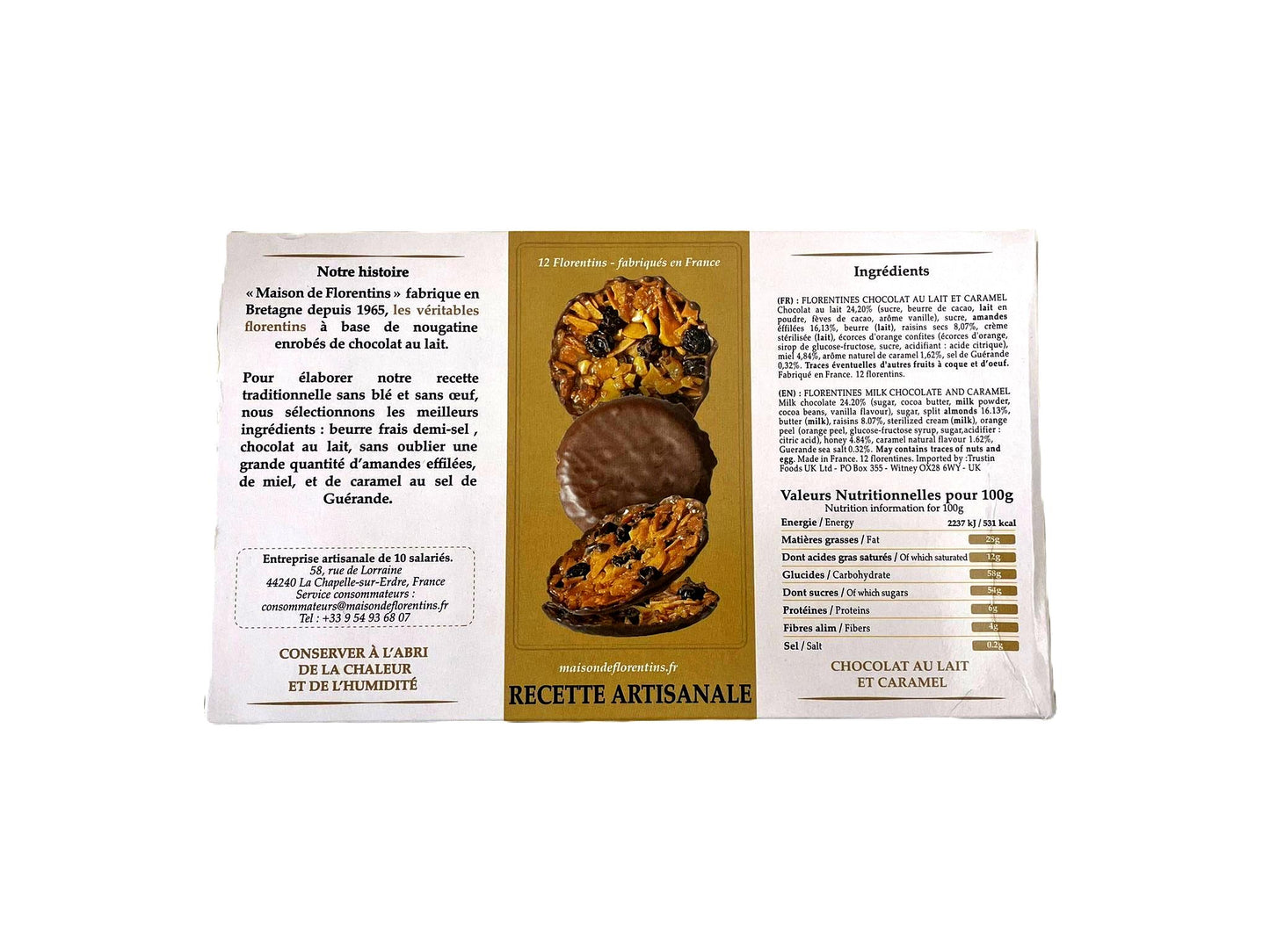 Epicerie | Florentin - Biscuits aux Amandes enrobés de Chocolat et Caramel